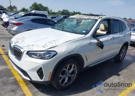 2022 BMW X3 Sdrive30I из США, поврежденный, VIN 5UX43DP03N9J64740